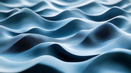 Obraz premium Abstract Blue Waves: Digital 3D Render of a Dynamic, Textured Surface - Perfect for Modern Tech Backgrounds