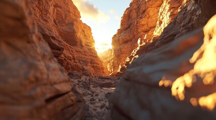 sunset in the canyon