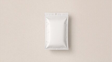 Plain white packaging cover mockup on a soft pastel background.