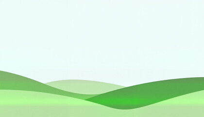 Obraz premium Abstract green landscape with soft rolling hills