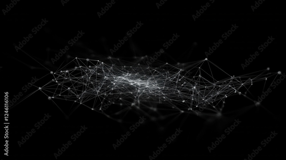 Poster abstract business connection of lines from nodes it is connected to endless nodes and represents the