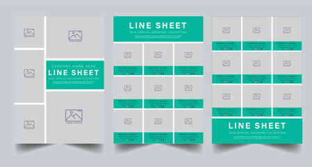Product Catalog Design, Product Line Sheet Template, Wholesale Template,