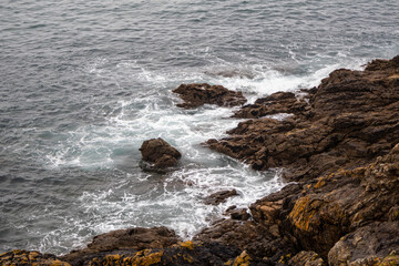 waves on the rocks