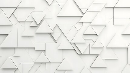 Fototapeta premium Abstract Geometric Background of White Triangles and Shapes
