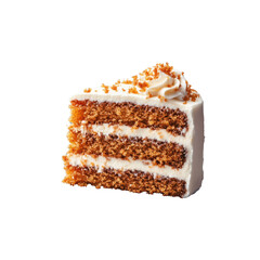 carrot cake isolated on transparent background