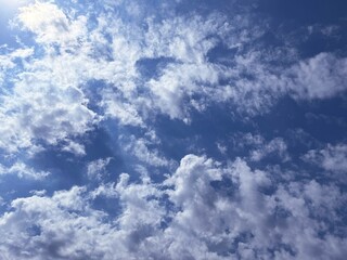 Sky clouds puffy heaven cloudscape.