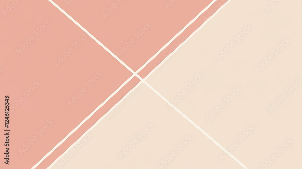 Poster abstract geometric design with soft colors and diagonal lines on a white background creating a moder