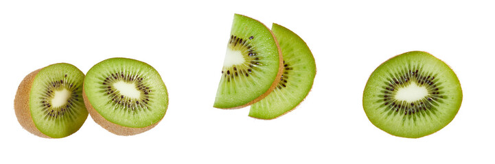 fresh kiwi fruits isolated on white or transparent png
