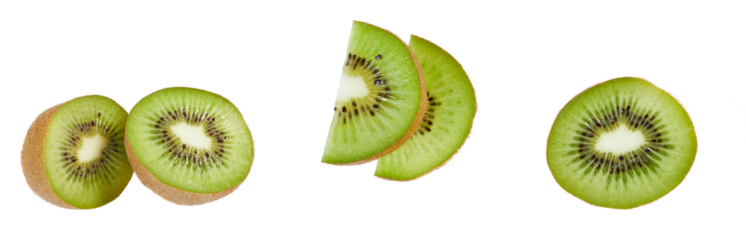 fresh kiwi fruits isolated on white or transparent png