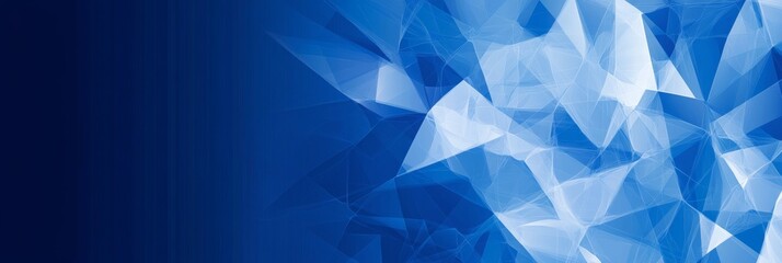 Obraz premium Abstract Background With Smooth Flowing Gradient Blue Geometric Shapes And A Sense Of Depth