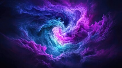 Swirling cosmic nebula, vibrant colors, dark background, abstract art, website banner