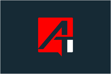Initial AT Logo Design Vector