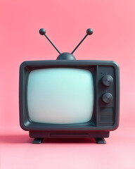 3d retro tv set