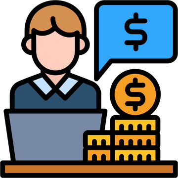 man working laptop money speech bubble clip art preview