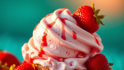 creamy strawberry ice cream