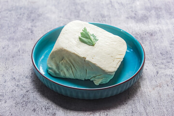 White tofu in a plate