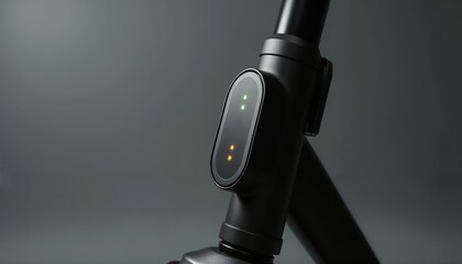 Close-up of an electric scooter battery indicator with status lights in a sleek design