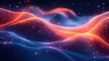 Obraz premium blue background with neon light accents