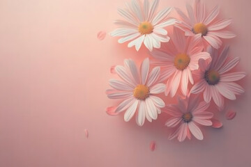 Fototapeta premium pink flowers background
