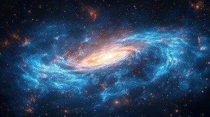 Fototapeta premium blue galaxy background