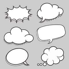 Speech box bubble cartoon for decoration