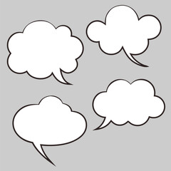 Speech box bubble cartoon for decoration