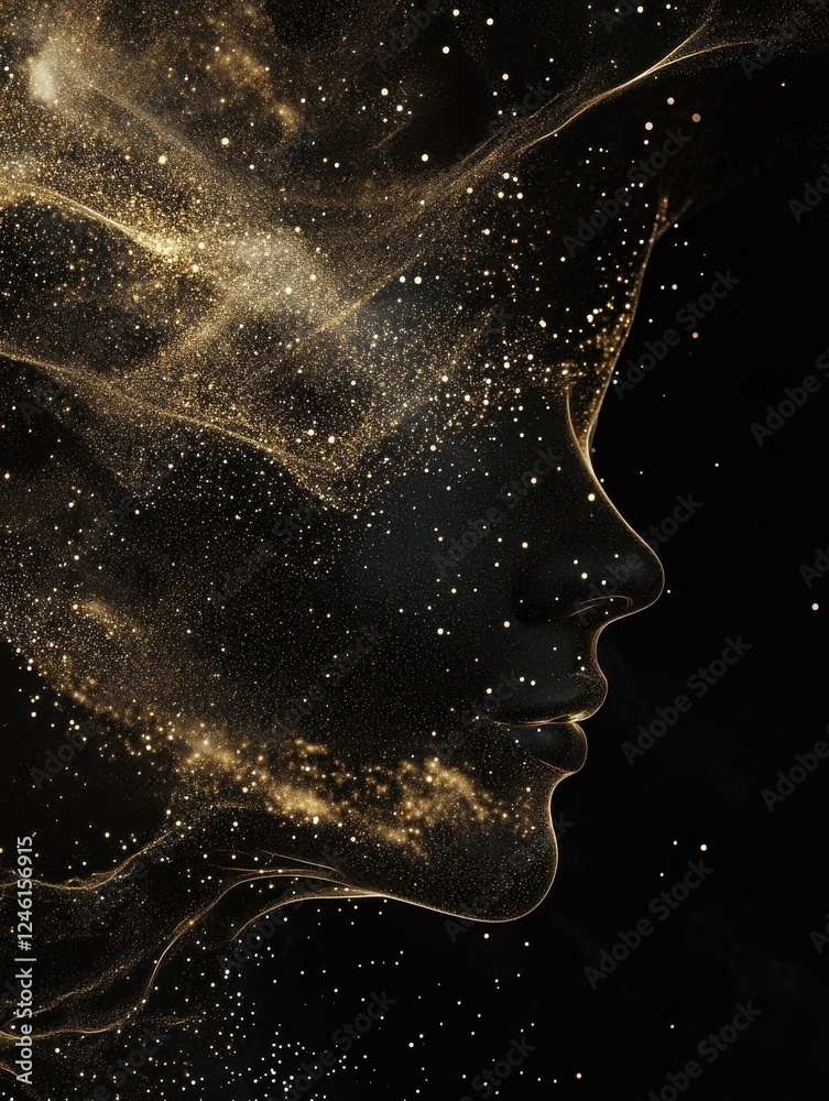 Wall mural subtle starry night background with space for text. generative ai