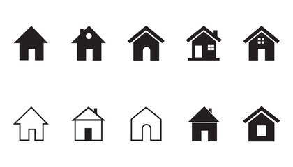 set of house icons