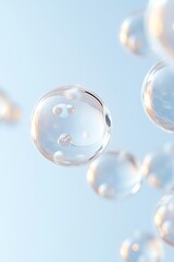 clean minimalistic rendering of vaccine molecules dispersing in digital fluid softly lit with neutral hues and ample