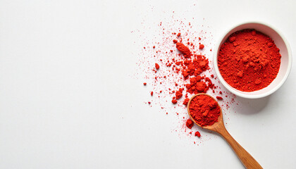 Bright gulal powder artistically spread on canvas, creative expression