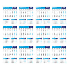 2026 Turkish-English Calendar - (Special Days, Religious and National Holidays Marked)