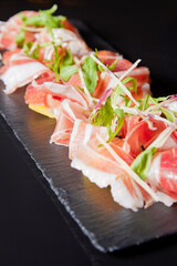 chinese food on the plate