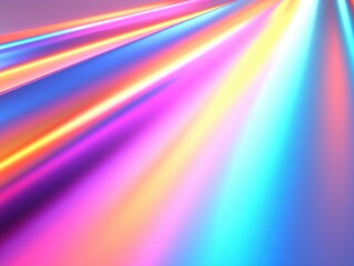 Fototapeta premium Colorful light beams shining in vibrant tones.