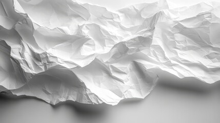 Obraz premium close up white crumpled paper texture with visible creases background