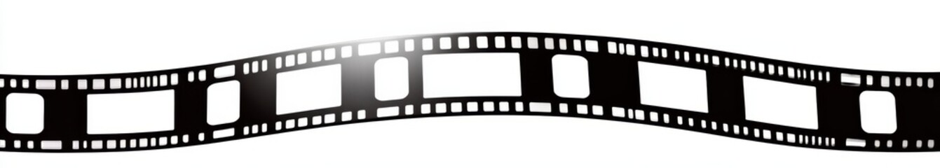 Filmstrip curve white background design