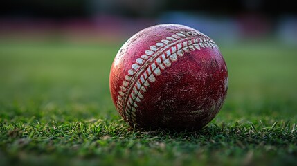 cricket ball on dark background