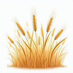 Fototapeta premium Golden Wheat – Freshly Harvested Wheat Stalks Stock Image 