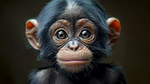 video of infant Bonobo (Pan paniscus) 