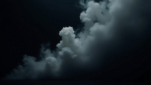 Product Showcase. Classic charm on black background. Abstract white smoke texture on vintage backdrop