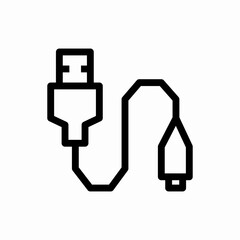 Smartphone charging cable icon vector sign 