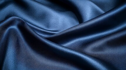 Fototapeta premium Blue silk fabric texture background (4)