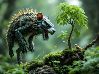 A conceptual depiction of ecological growth symbolizing balance in nature.