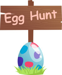 Easter Egg Hunt Sign Illustration
