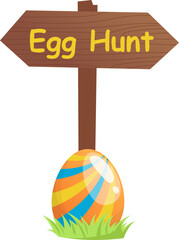 Easter Egg Hunt Sign Illustration