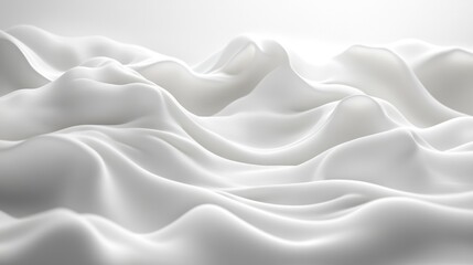 Obraz premium Elegant white fabric draping smoothly and softly.