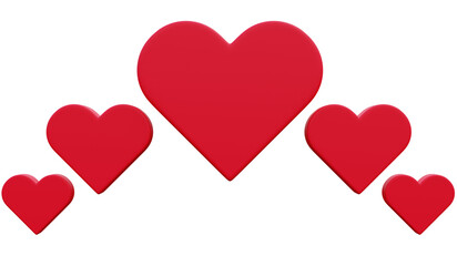 heart shaped score Concept of giving love. 3d illustration