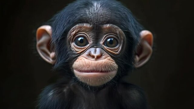 video of infant Bonobo (Pan paniscus) 