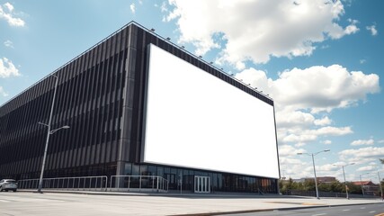 Obraz premium billboard, advertisement, space, banner, blank, empty, image, white