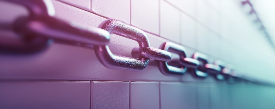 Conceptual image of blockchain technology securing transactions in a global supply chain network