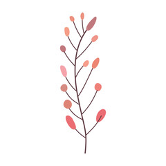 Plant leaf, branch. Icon, vector illustration, graphic design, flat style